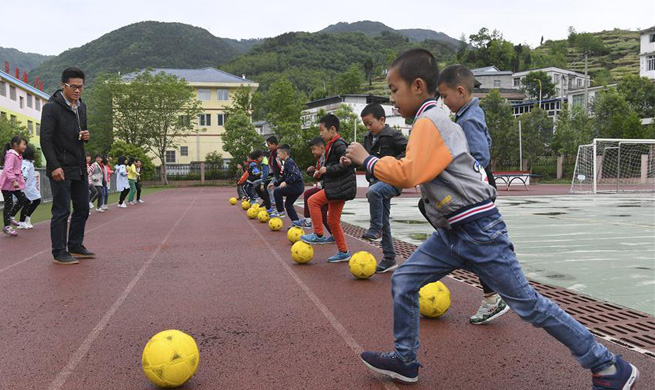 Malu Primary School reconstructed after 2008 earthquake in China's Sichuan