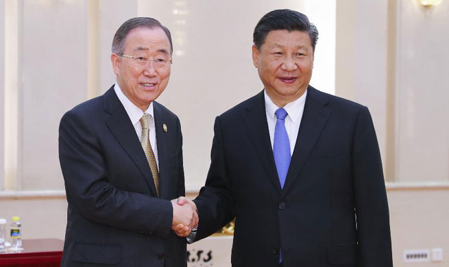 Chinese president meets BFA Chairman Ban Ki-moon