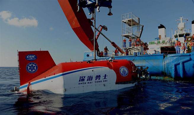 China's Deep Sea Warrior conducts dive in South China Sea