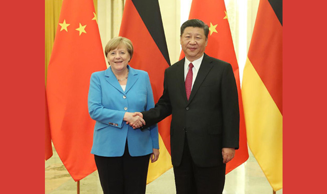 Xi meets Merkel, calls for China-Germany ties to reach new high