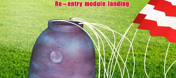 Graphics of Shenzhou-9's return