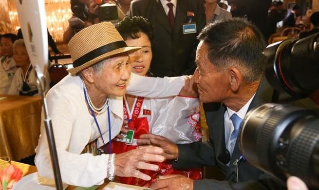 Feature: War-separated families of S.Korea, DPRK reunite in tears, joy