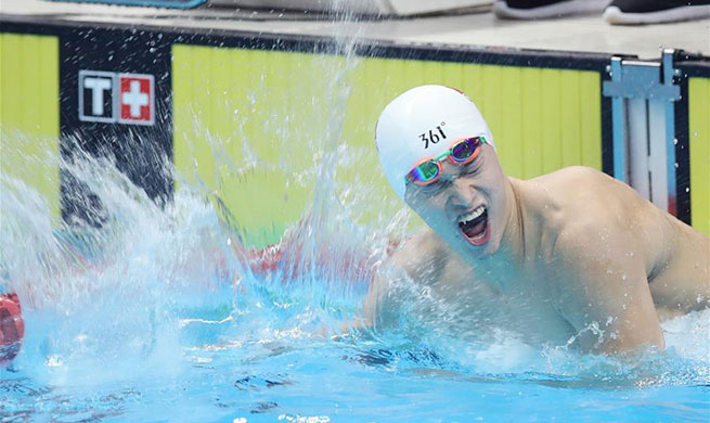 Sun Yang wins 400m freestyle at Asian Games