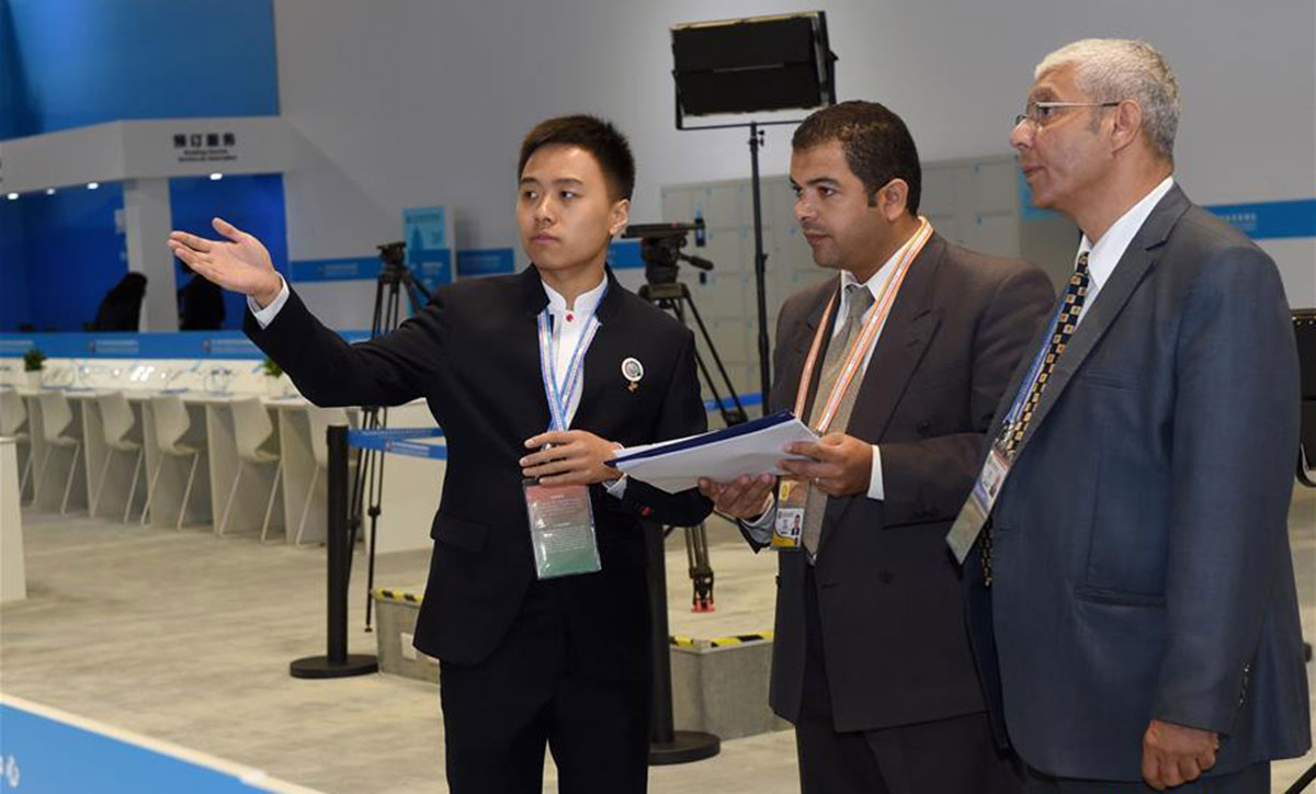 Volunteers provide service at FOCAC media center