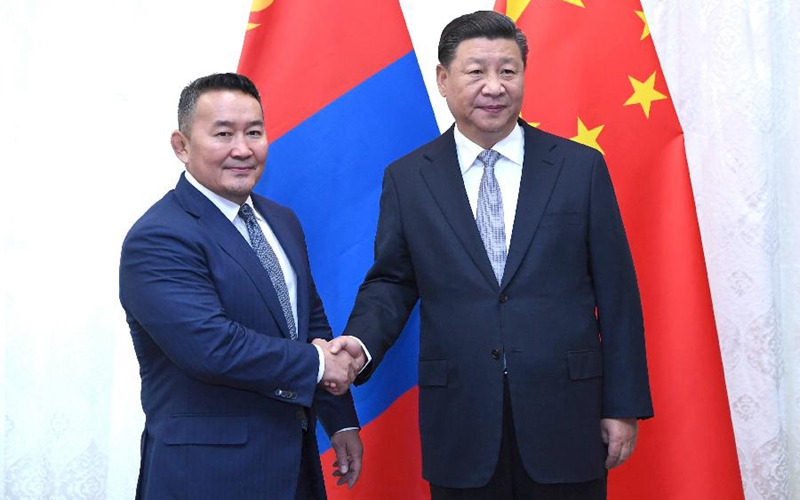 Xi meets Mongolian president on bilateral ties