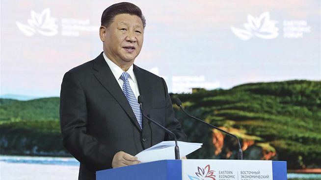 President Xi Jinping addresses Eastern Economic Forum