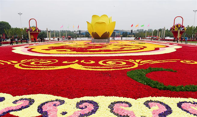 Trade fair for flowers, trees held in central China's Xuchang