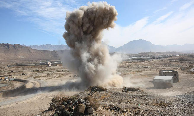 Afghan army takes part in military exercise for upcoming  parliamentary elections