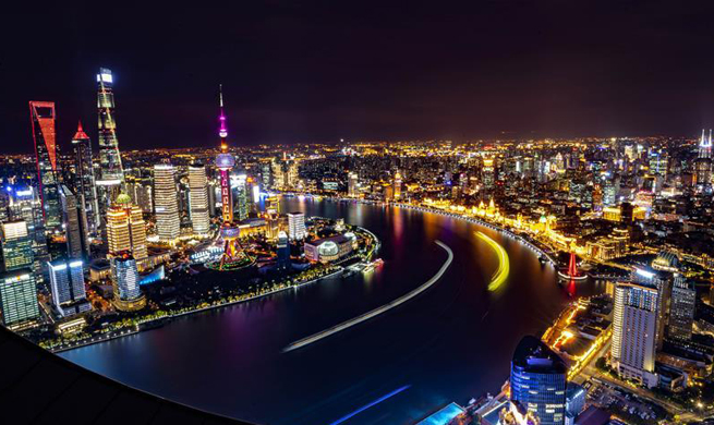 Shanghai greets CIIE guests with charming night view