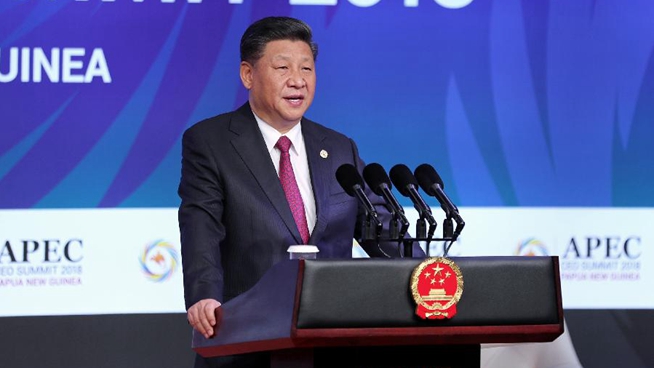 President Xi Jinping delivers keynote speech at APEC CEO summit
