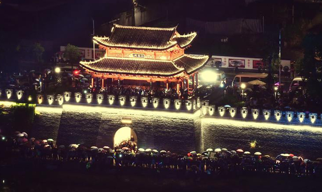 Light show held in Shaxian County, SE China's Fujian