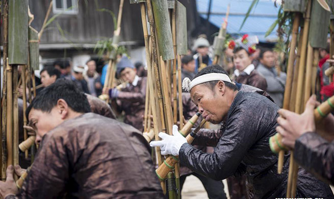 Local Miao people in China's Guizhou celebrate their traditional New Year in various ways