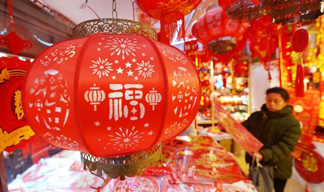 Spring Festival decorations seen across China