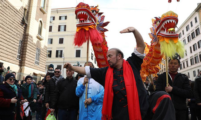 2019 Spring Festival parade held in Rome, Italy