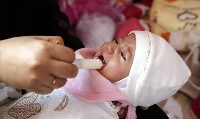 Children receive treatment at malnutrition care center in Sanaa, Yemen