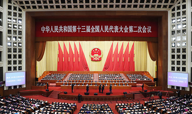Second session of 13th NPC holds closing meeting