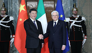 Chinese, Italian presidents agree to promote greater development of ties