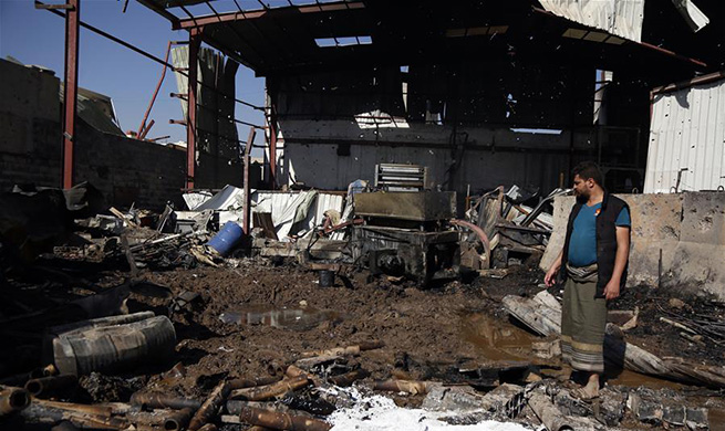 Saudi-led airstrikes hit Yemen's rebel-held capital