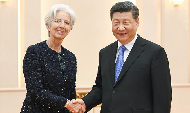 Chinese president meets IMF chief