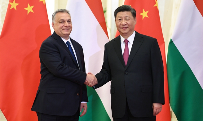 Xi meets Hungarian prime minister
