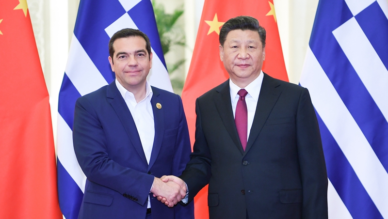 Xi meets Greek prime minister