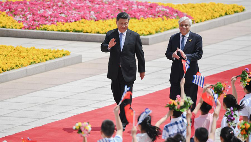 Xi holds talks with Greek president