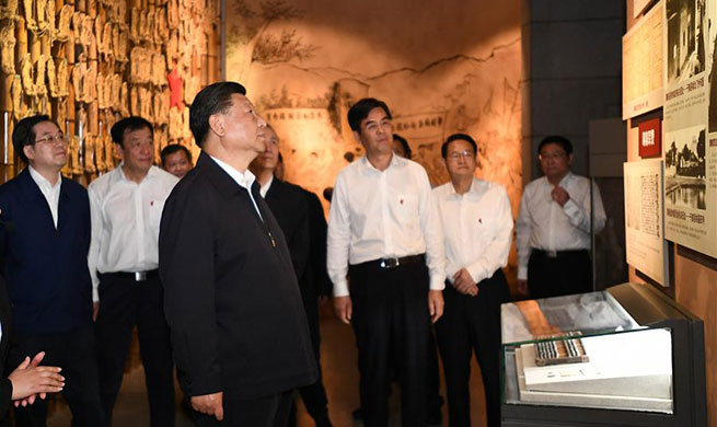 Xi visits old revolutionary base area during inspection tour in Jiangxi