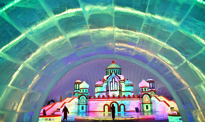 In pics: indoor ice-snow theme park at Harbin Ice-Snow World in China's Heilongjiang