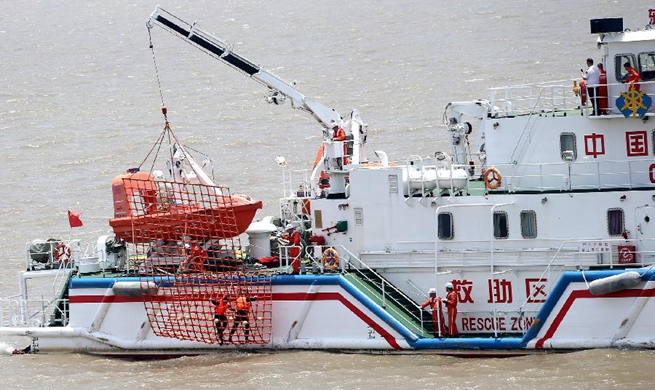 Emergency rescue drill held near Wusongkou Port in Shanghai