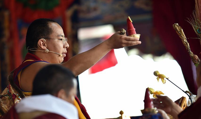 11th Panchen Lama attends activity at Tashilhunpo Monastery in Tibet