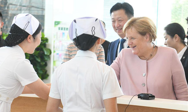 German Chancellor Merkel visits central China's Wuhan