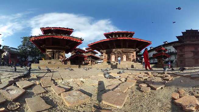 360 panorama: Landmarks in Kathmandu