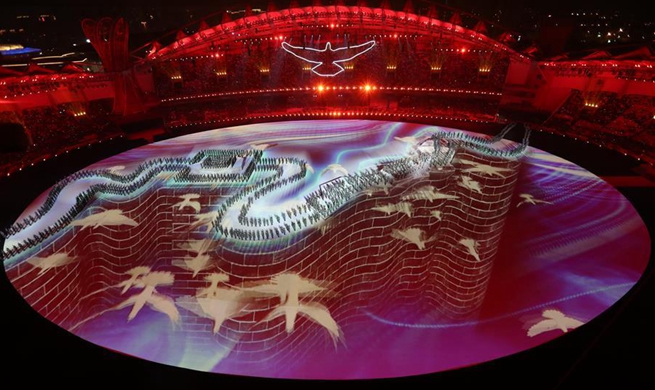 Art performance staged at opening ceremony of 7th CISM Military World Games in Wuhan