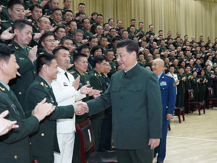 President Xi meets delegates to PLA logistic support force Party congress, senior officers in Hubei