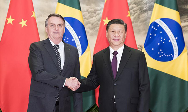 Chinese, Brazilian presidents hold talks