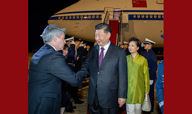Chinese president arrives in Brazil for BRICS summit