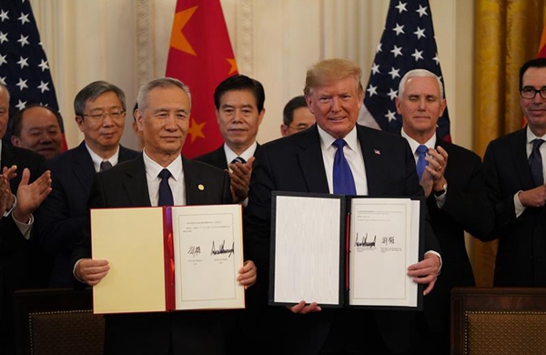 China, U.S. sign phase-one trade deal