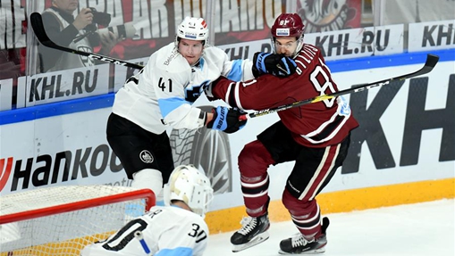 2019-2020 KHL ice hockey match: Riga Dinamo vs. Minsk Dinamo