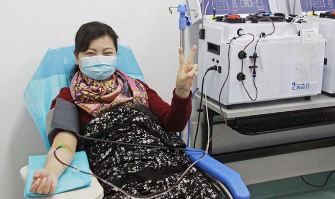 Cured coronavirus patients donate plasma across China