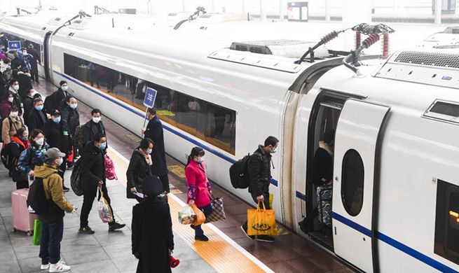 Migrant workers take special bullet train to resume work