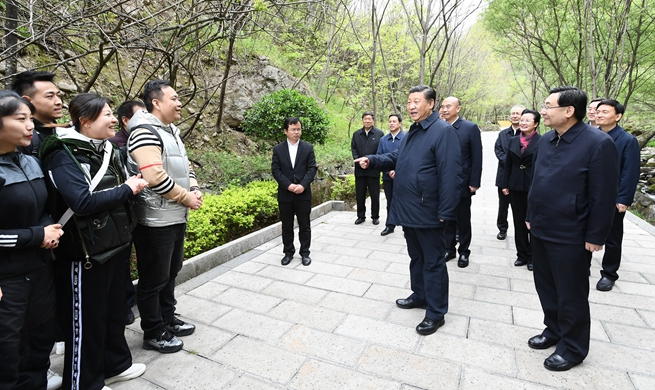 Xi inspects northwest China's Shaanxi Province