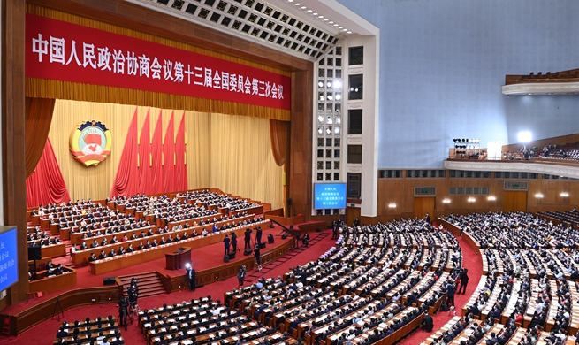 Second plenary meeting of third session of 13th National Committee of CPPCC held in Beijing