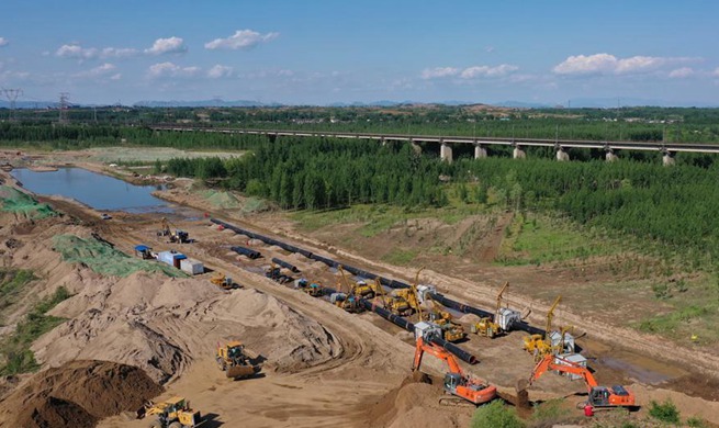 Changling-Yongqing section of China-Russia east-route natural gas pipeline under construction