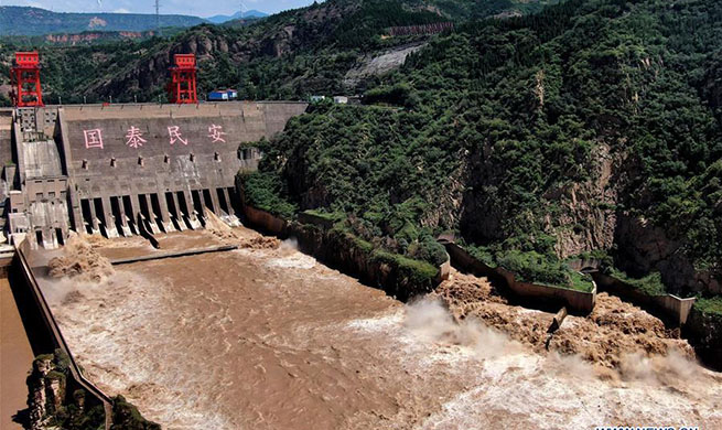 Sanmenxia Reservoir releases water to ensure enough flood storage capacity