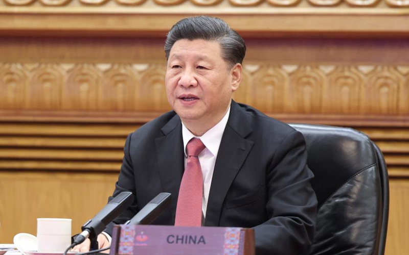 Xi hails APEC "family spirit," calling for joint fight against COVID-19, economic slowdown