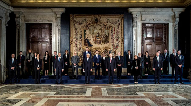 Italy's new prime minister, his cabinet sworn in
