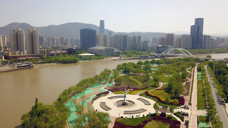 Scenery of Yellow River section in Lanzhou