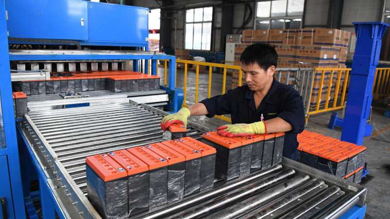 In pics: power battery recycling and production base in Jieshou, E China