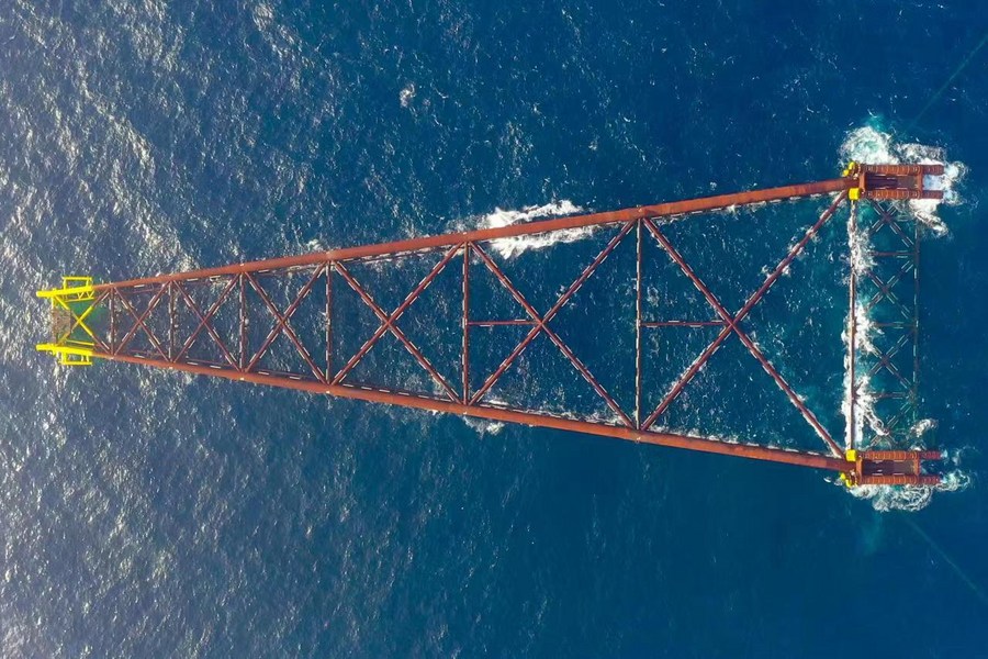 China installs deepwater jacket for offshore oil development