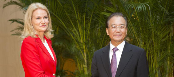 Premier Wen meets with Danish PM